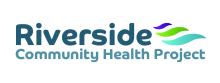 Riverside Community Health Project logo with the word “Riverside” in large teal lettering above “Community Health Project” in smaller text, alongside three flowing wave shapes in purple, green, and turquoise.